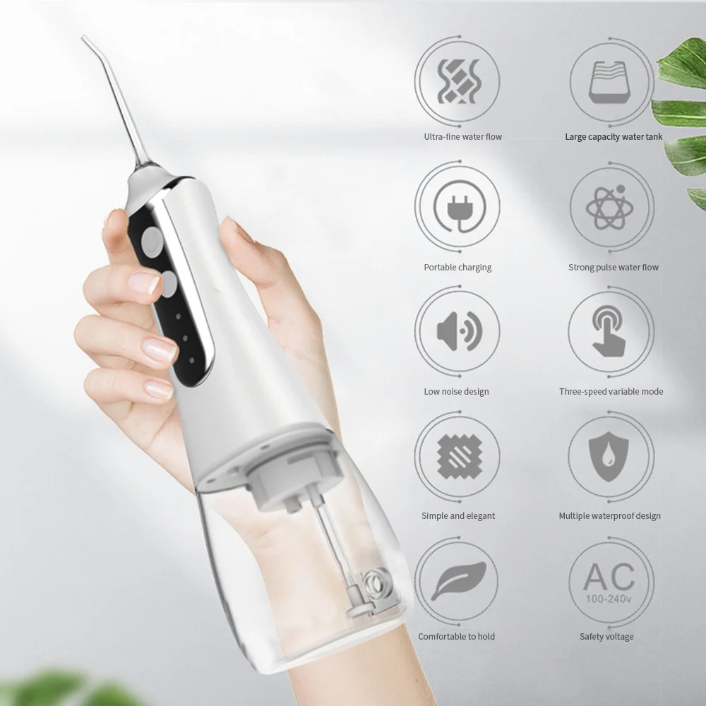 Newest 350ml Cordless Oral Irrigator Portable Water Dental Flosser USB Rechargeable Water Jet Floss Tooth Pick 5 Jet Tip 3 Modes
Newest 350ml Cordless Oral Irrigator Portable Water Dental Flosser USB Rechargeable Water Jet Floss Tooth Pick 5 Jet Tip 3 Modes