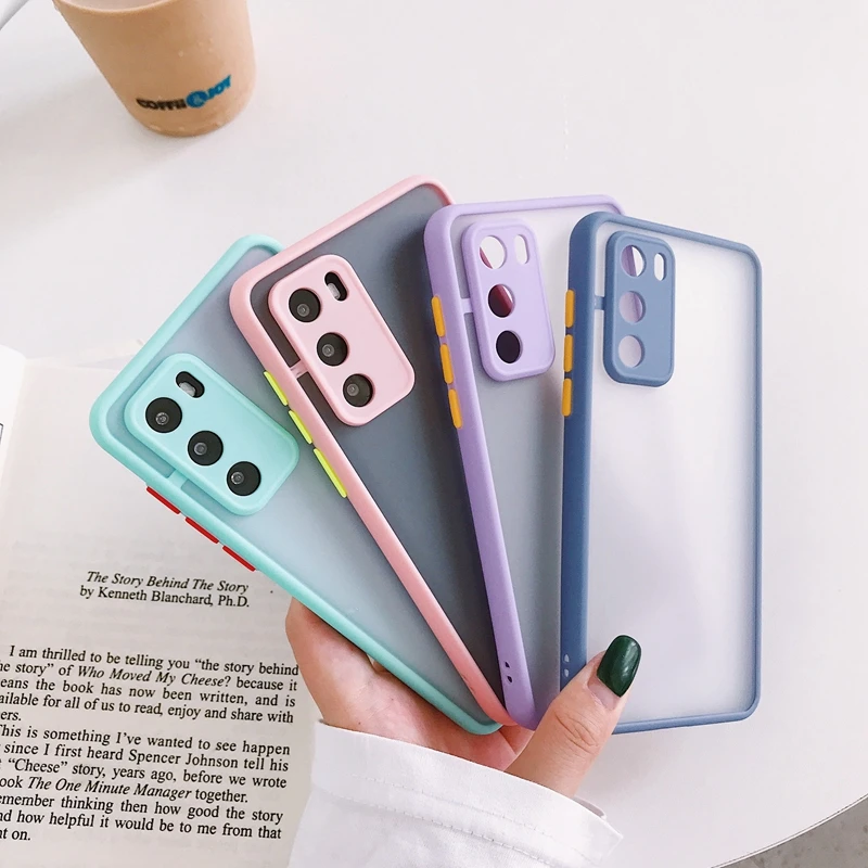 

Camera Lens Protection Phone Case For Huawei P20 P30 P40 Pro Mate 20 Pro Honor 20 Shockproof Matte Translucent Back Cover Case