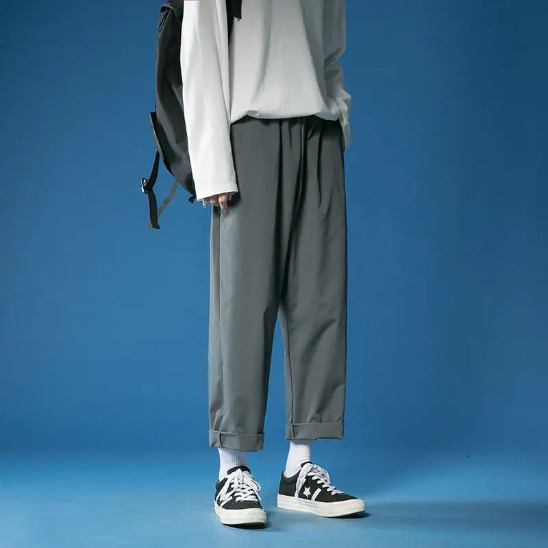 Straight Casual Pants Men's Fashion Drawstring Cargo Pants Men Streetear Korean Loose Hip-hop Wide-leg Pants Mens Trousers M-2XL
Straight Casual Pants Men's Fashion Drawstring Cargo Pants Men Streetear Korean Loose Hip-hop Wide-leg Pants Mens Trousers M-2XL