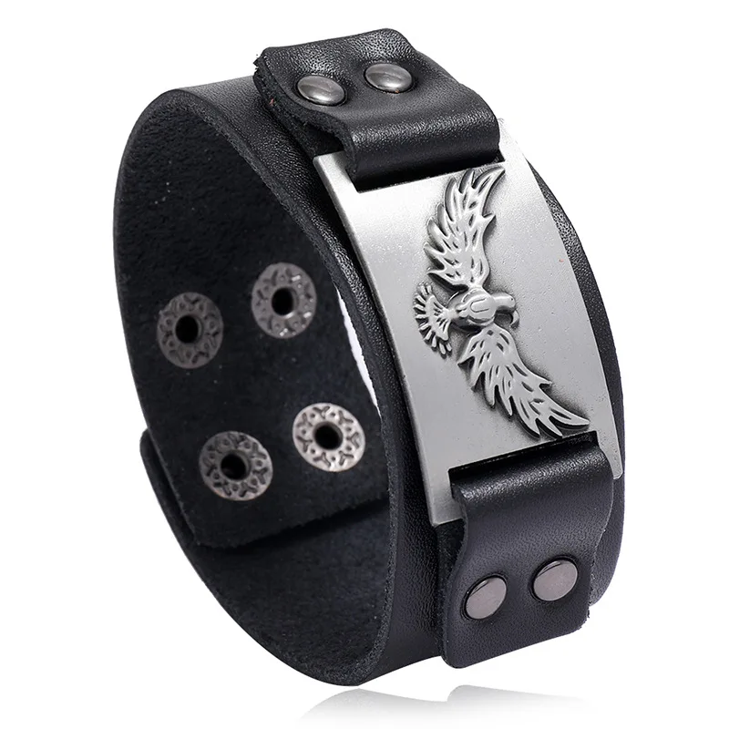 Jessingshow Punk Men Bracelets Male Eagle Alloy Retro Bracelet Genuine Leather Width Bracelets Woman Jewelry Bangles
Jessingshow Punk Men Bracelets Male Eagle Alloy Retro Bracelet Genuine Leather Width Bracelets Woman Jewelry Bangles