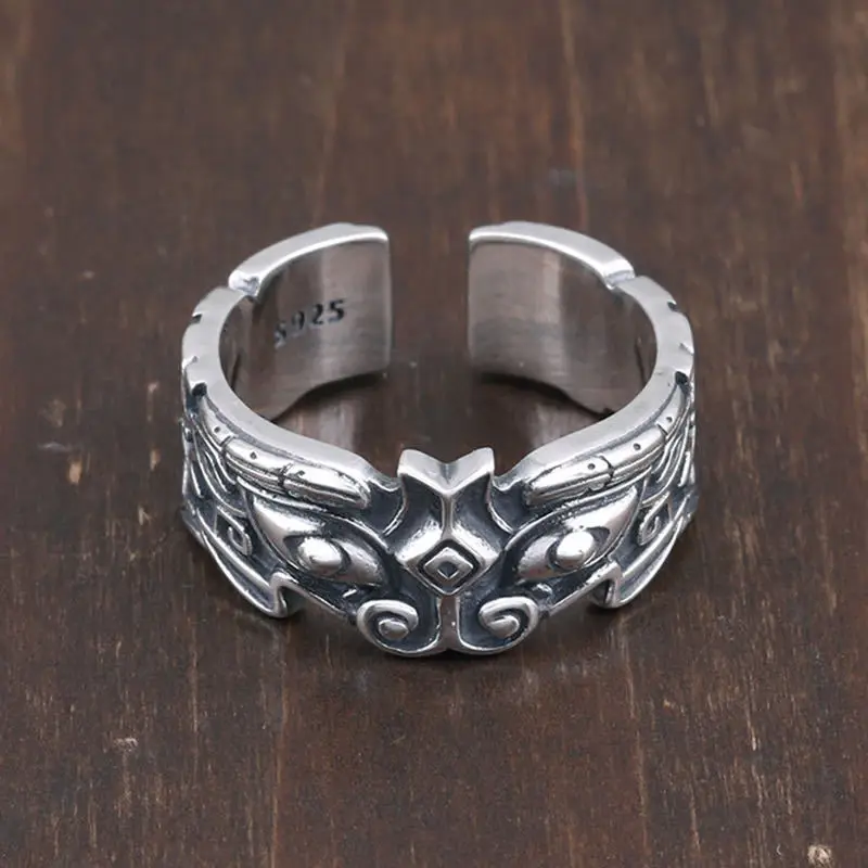 Retro Domineering Ancient Silver Color Beast Pattern Mask Metal Open Rings for Men Women Exquisite Cool Rock Party Jewelry
Retro Domineering Ancient Silver Color Beast Pattern Mask Metal Open Rings for Men Women Exquisite Cool Rock Party Jewelry