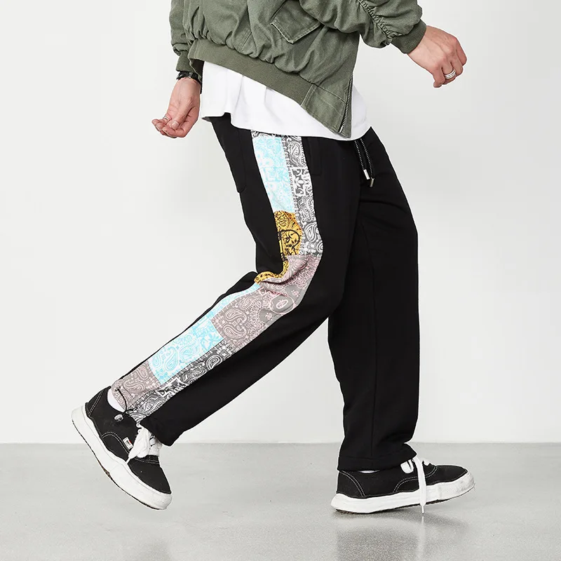 Patchwork Sweatpants Men Hip Hop Casual Pants Street Style Japan Harajuku Cashew Pattern Loose Fit Trousers Male
Patchwork Sweatpants Men Hip Hop Casual Pants Street Style Japan Harajuku Cashew Pattern Loose Fit Trousers Male
