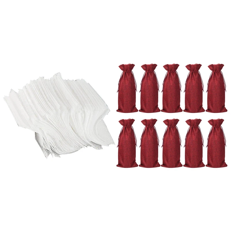 200 шт. Саше вакуумного нетканого одноразового многоцелевого фильтра для очистки от пыли и 18 подарочных пакетов на бутылку вина со шнурком
200 шт. Саше вакуумного нетканого одноразового многоцелевого фильтра для очистки от пыли и 18 подарочных пакетов на бутылку вина со шнурком