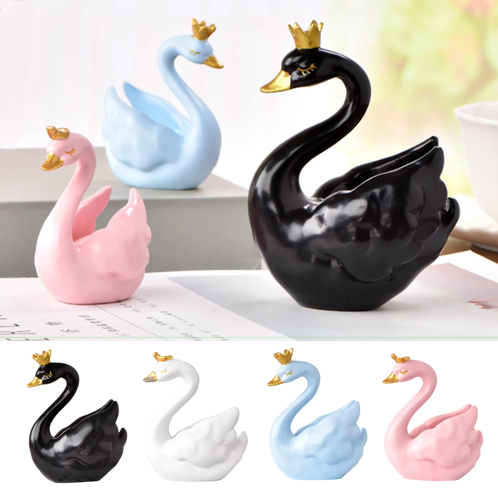 4 Colors Swan Series Desktop Decoration Animal Ornament Decoration Cute Home Furnishing Resin Cake Decoration Accessories
4 Colors Swan Series Desktop Decoration Animal Ornament Decoration Cute Home Furnishing Resin Cake Decoration Accessories