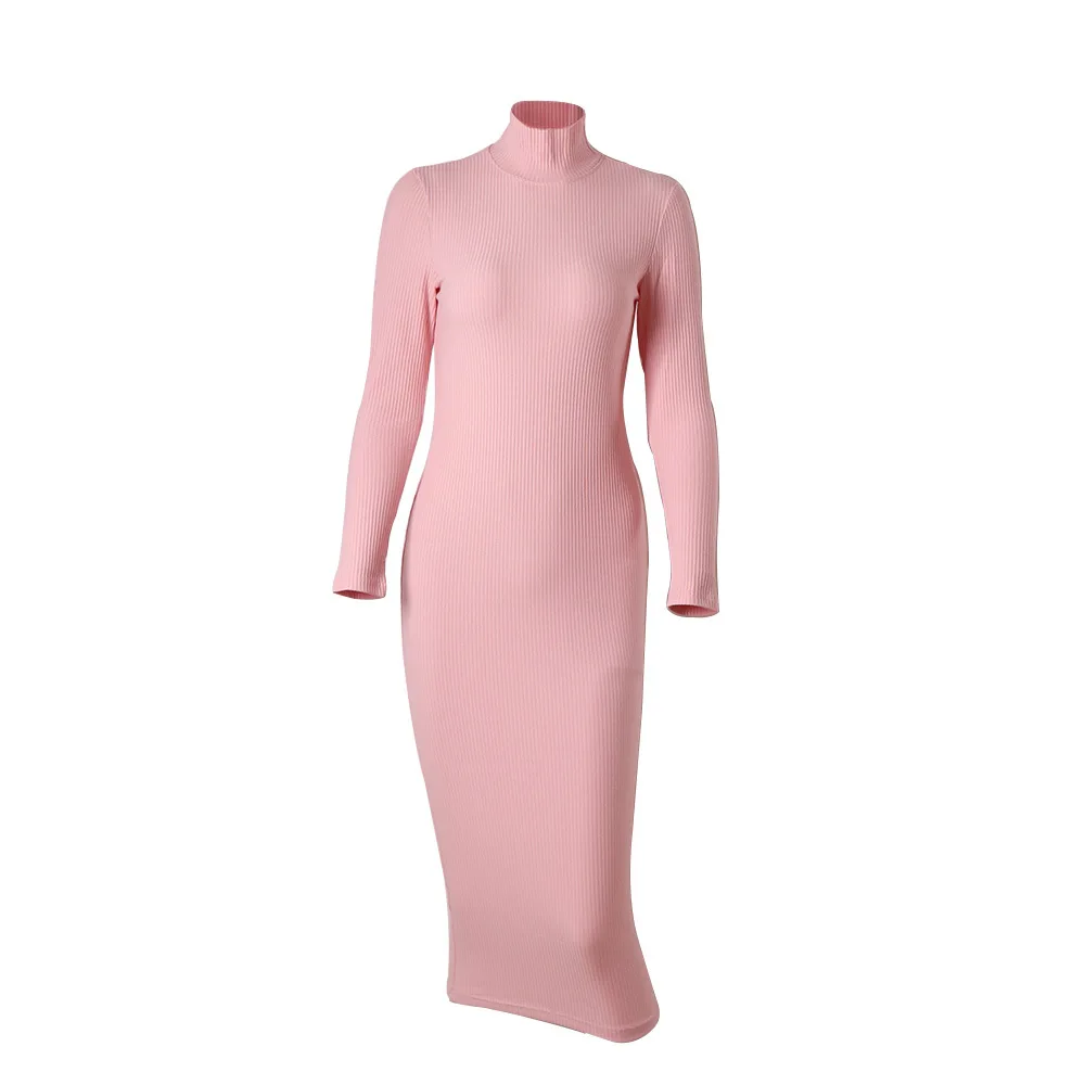 Plus Size Women's High Neck Ribbing Long Sleeve Slim Dress Spring and Summer Women's Clothing Ropa Mujer Talla Grande
Plus Size Women's High Neck Ribbing Long Sleeve Slim Dress Spring and Summer Women's Clothing Ropa Mujer Talla Grande