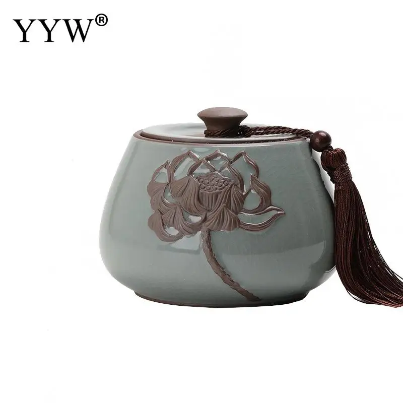 Lotus Ceramic Pots Are Sealed Durable And Moisture-Proof With Creative Relief Patterns With Lid For Household Storage Can
Lotus Ceramic Pots Are Sealed Durable And Moisture-Proof With Creative Relief Patterns With Lid For Household Storage Can