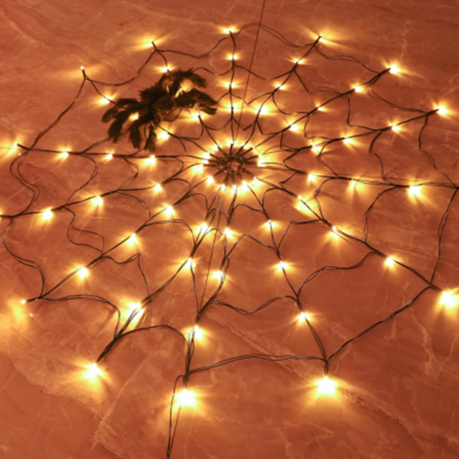 Halloween Spider Web Light For Indoor And Outdoor Garden Decoration Waterproof Orange Net Lights And 1 Black Spider
Halloween Spider Web Light For Indoor And Outdoor Garden Decoration Waterproof Orange Net Lights And 1 Black Spider