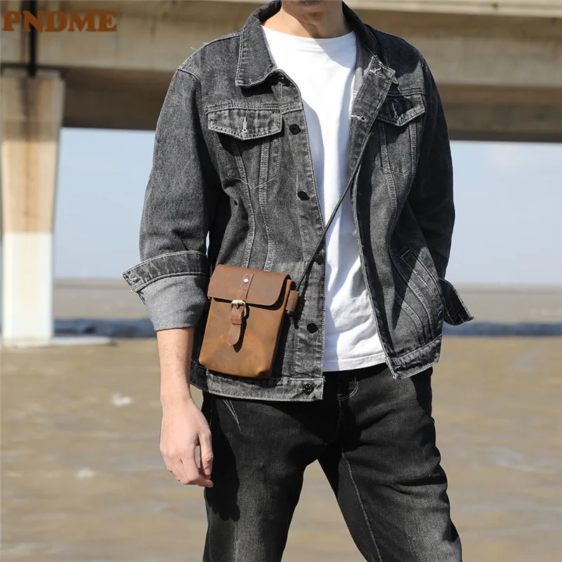 PNDME fashion vintage genuine leather men small phone shoulder bag outdoor leisure light crazy horse cowhide mini messenger bag
PNDME fashion vintage genuine leather men small phone shoulder bag outdoor leisure light crazy horse cowhide mini messenger bag