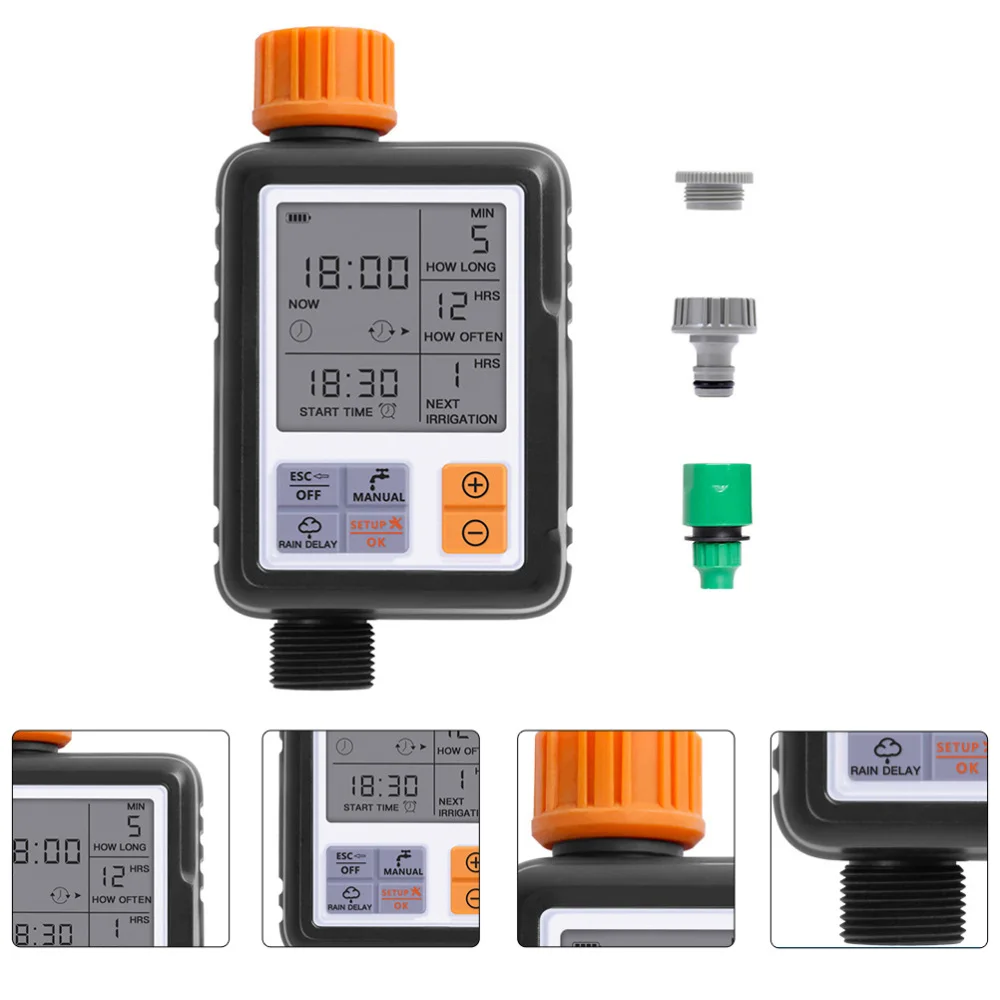 1 Set Automatic Irrigation Water Timer Screen Sprinkler Controller (Single Exit)
1 Set Automatic Irrigation Water Timer Screen Sprinkler Controller (Single Exit)