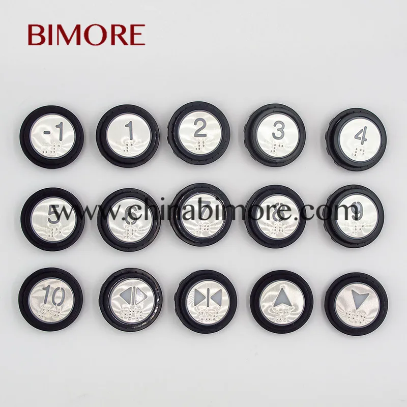 10 Pieces DR34G HBP16 BIMORE Elevator Push Buttons With Braille White Light 
10 Pieces DR34G HBP16 BIMORE Elevator Push Buttons With Braille White Light