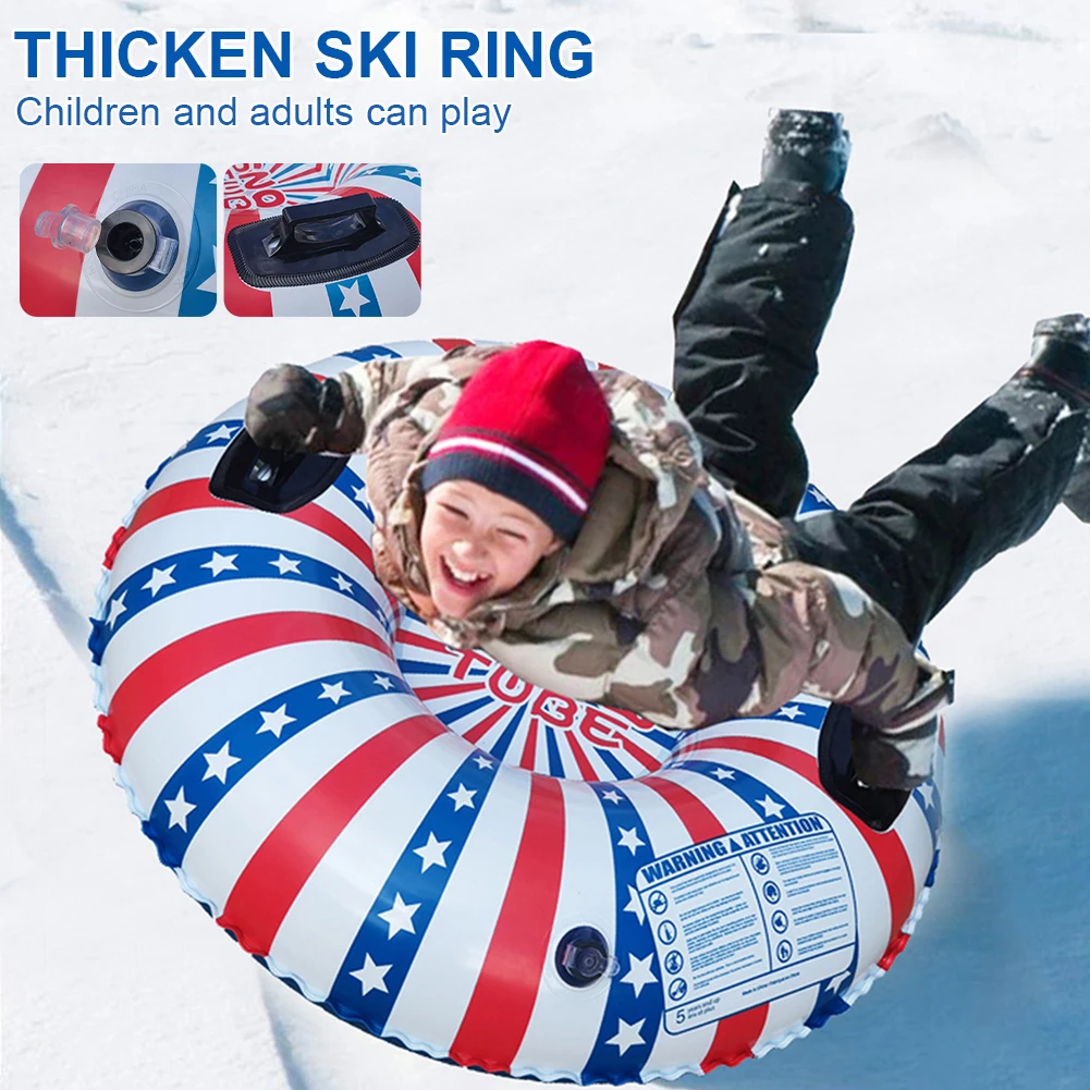 94cm Snow Thicken Tube Inflatable Ski Circle with Handles Durable PVC Snow Sled for Kids Adults Heavy Duty Skiing Snow Tube
94cm Snow Thicken Tube Inflatable Ski Circle with Handles Durable PVC Snow Sled for Kids Adults Heavy Duty Skiing Snow Tube