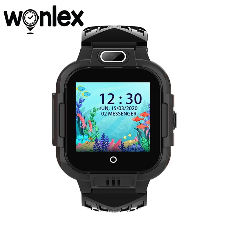 Смарт часы Wonlex 4G HD водонепроницаемые детские с GPS функцией отслеживания