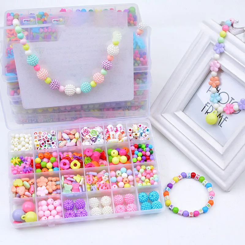 Kit for Make Bracelets Beads Toys for Children DIY 24 Grid Handmade Making Puzzles Beads for Girls Kit Girls Toys for 3 5 7 9 11
Kit for Make Bracelets Beads Toys for Children DIY 24 Grid Handmade Making Puzzles Beads for Girls Kit Girls Toys for 3 5 7 9 11