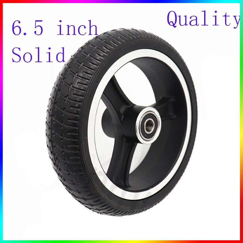 6.5inch solid rubber Tire with plastic hub / rim, Alloy bearing, Non inflation and Non slip, Suitable for small electric scooter
6.5inch solid rubber Tire with plastic hub / rim, Alloy bearing, Non inflation and Non slip, Suitable for small electric scooter