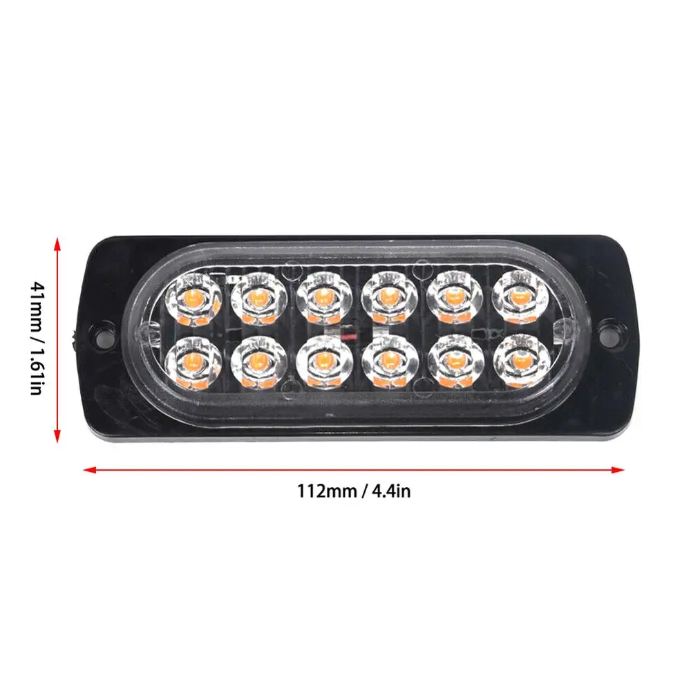 2Pcs Emergency Strobe Lights for Trucks Amber 12 LED 36W Light Bar Car Truck Hazard Beacon Warning Lamp Chips LED Lighting Bar
2Pcs Emergency Strobe Lights for Trucks Amber 12 LED 36W Light Bar Car Truck Hazard Beacon Warning Lamp Chips LED Lighting Bar