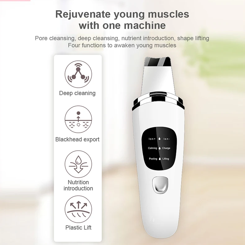 Portable Waterproof Professional Ultrasonic Facial Cavitation Peeling Skin Scrubber
Portable Waterproof Professional Ultrasonic Facial Cavitation Peeling Skin Scrubber