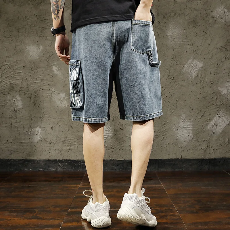 Large pocket printed cargo jean shorts Men's baggy jeans shorts in large size with a tight waist
Large pocket printed cargo jean shorts Men's baggy jeans shorts in large size with a tight waist