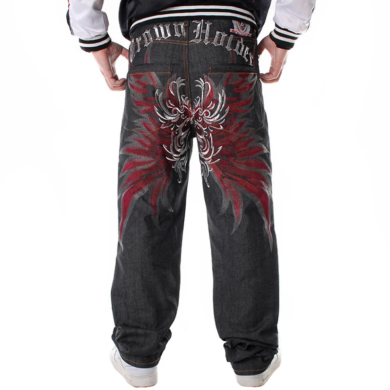 Plus Size Waist 30-46 Inch Skateboard Mens Jeans Wide-Leg Loose Hip Hop Embroidered Flower Wings Male Denim Pants Tide Trousers
Plus Size Waist 30-46 Inch Skateboard Mens Jeans Wide-Leg Loose Hip Hop Embroidered Flower Wings Male Denim Pants Tide Trousers