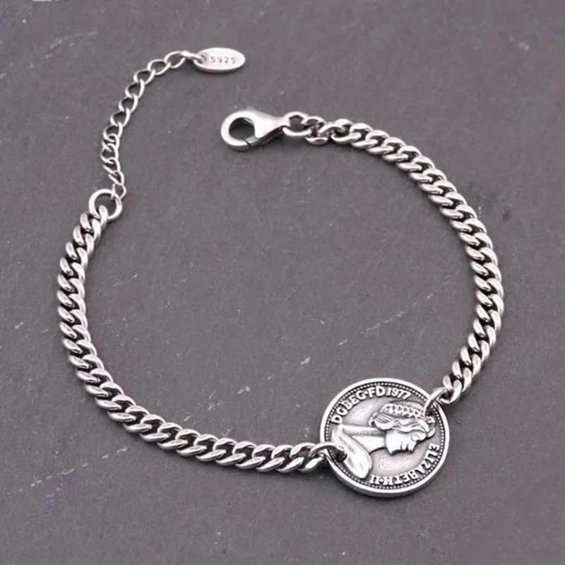 Buyee 100% 925 Sterling Silver Black Male Bracelet Intricately Carved Virgin Mary Coin Bracelets for Men Women Wedding Jewelry
Buyee 100% 925 Sterling Silver Black Male Bracelet Intricately Carved Virgin Mary Coin Bracelets for Men Women Wedding Jewelry