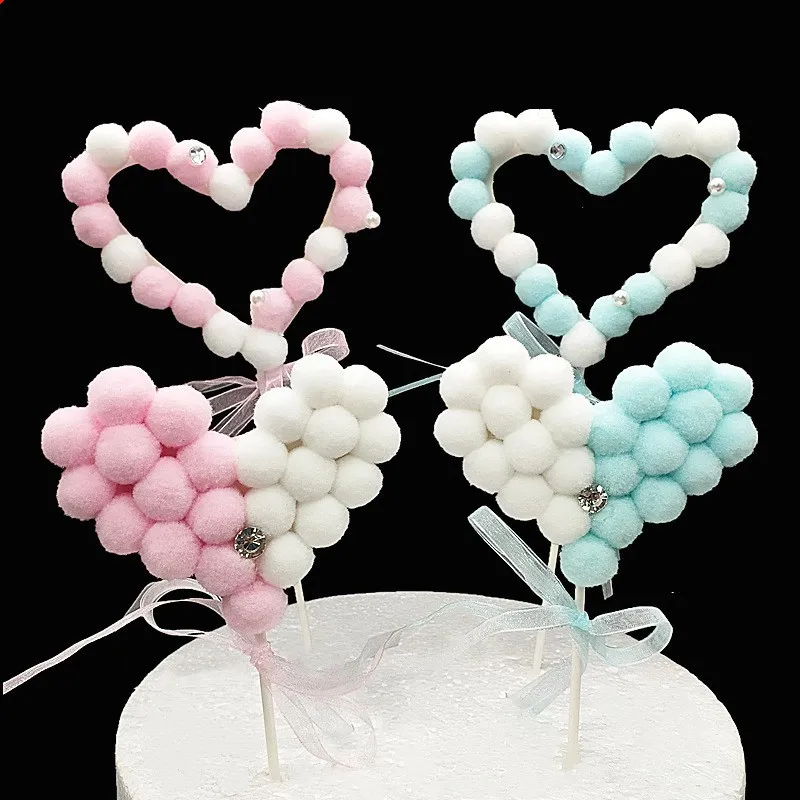 Heart-Shaped Happy Birthday Cake Topper Soft Pompom Cake Decorations Baby Shower DIY Cake Top Flags Festival Party Supplies
Heart-Shaped Happy Birthday Cake Topper Soft Pompom Cake Decorations Baby Shower DIY Cake Top Flags Festival Party Supplies