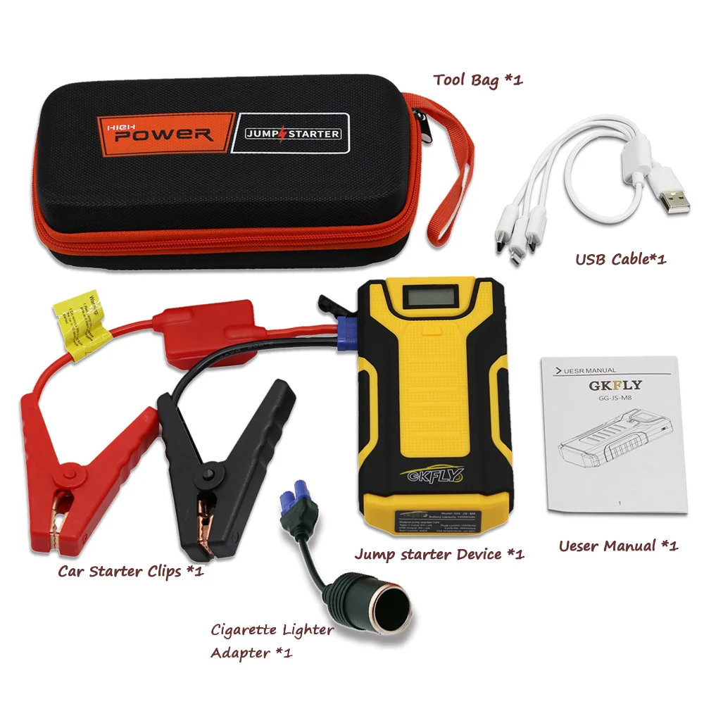 High Capacity 12V Starting Device Multi-Function Jump Starter Car Charger For Car Battery Booster Buster Mini Power Bank Start
High Capacity 12V Starting Device Multi-Function Jump Starter Car Charger For Car Battery Booster Buster Mini Power Bank Start