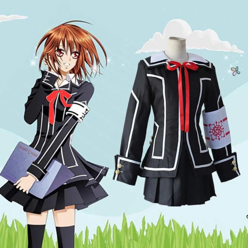 Anime Vampire Knight Cospay Costumes Yuuki Cross Cosplay Costume Black School Uniforms Halloween Party Women Cosplay Costume
Anime Vampire Knight Cospay Costumes Yuuki Cross Cosplay Costume Black School Uniforms Halloween Party Women Cosplay Costume