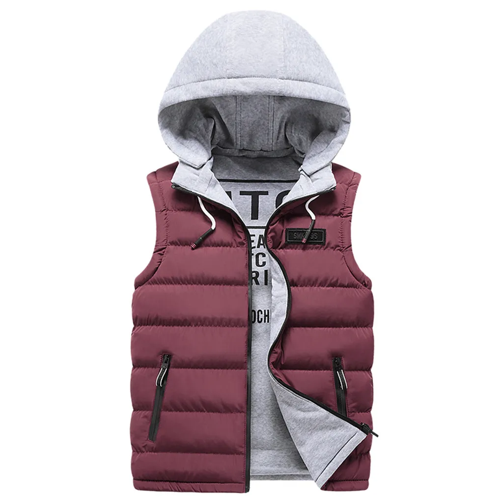 Fashion Men Autum Winter Hooded Solid Outwear Vest Jacket Tops Blouse
Fashion Men Autum Winter Hooded Solid Outwear Vest Jacket Tops Blouse