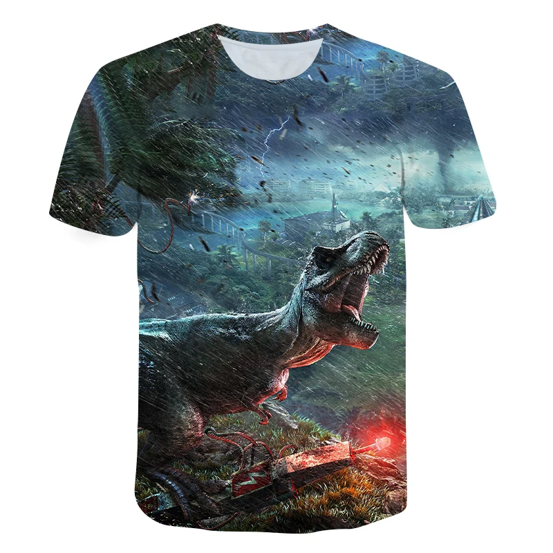 2021 Summer Men's T-shirt Jurassic Park 3D Printing Men's Short Sleeve Tops Street Fashion
2021 Summer Men's T-shirt Jurassic Park 3D Printing Men's Short Sleeve Tops Street Fashion