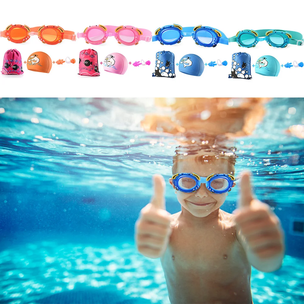 Children's swimming goggles swimming cap earplugs set boys and girls silicone pc goggles anti-fog and waterproof swimming goggle
Children's swimming goggles swimming cap earplugs set boys and girls silicone pc goggles anti-fog and waterproof swimming goggle