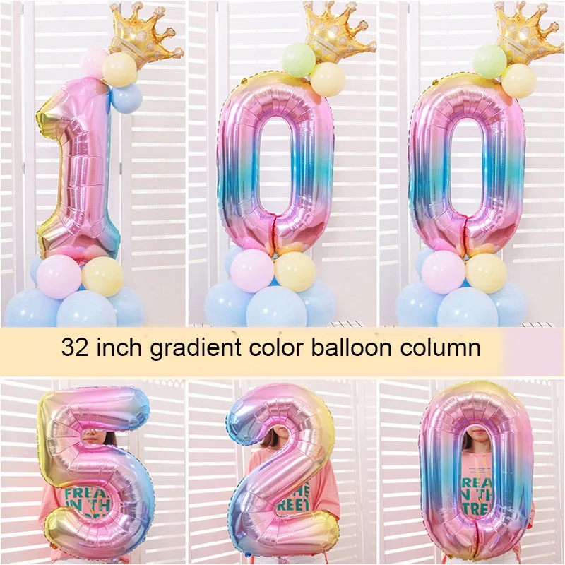 17Pcs/Set 32inch Rainbow Number 0-9 Foil Balloons Crown Digital Helium Balloon Wedding Decoration Birthday Party Supplies
17Pcs/Set 32inch Rainbow Number 0-9 Foil Balloons Crown Digital Helium Balloon Wedding Decoration Birthday Party Supplies