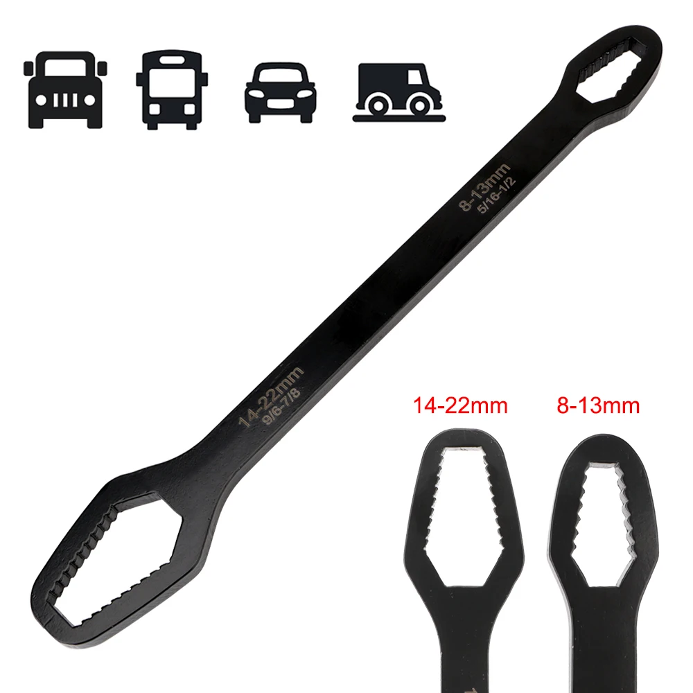 

8-22mm 45# Stailless Steel Torx Wrench Ratchet Spanner Repairing Tools Adjustable Glasses Wrench for Bicycle Motorcycle Car