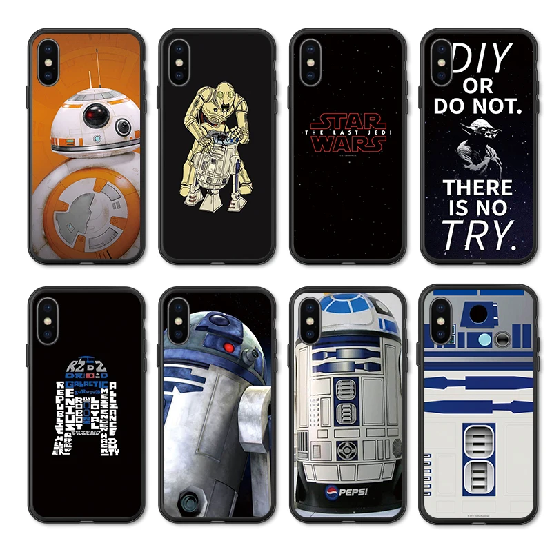 Чехол для телефона iphone 11 Pro Max XR XS MAX X r2d2 Apple 8 7 6 5S s Plus Силиконовый ТПУ