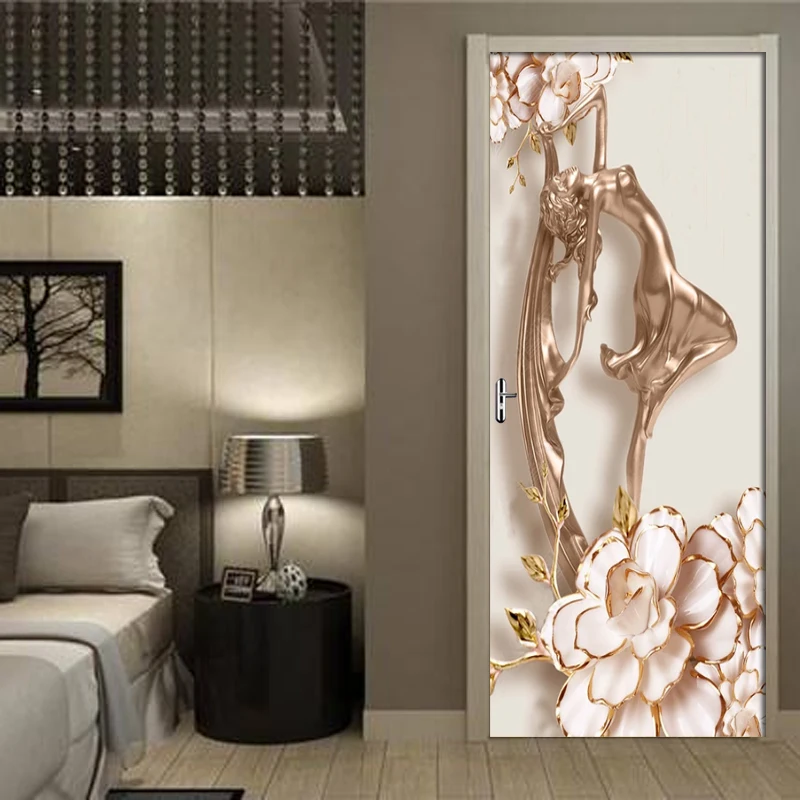 Removable Door Stickers Embossed Rose Gold Flower Beauty Waterproof Living Room Bedroom Door Wallpaper Self Adhesive Wall Decals
Removable Door Stickers Embossed Rose Gold Flower Beauty Waterproof Living Room Bedroom Door Wallpaper Self Adhesive Wall Decals