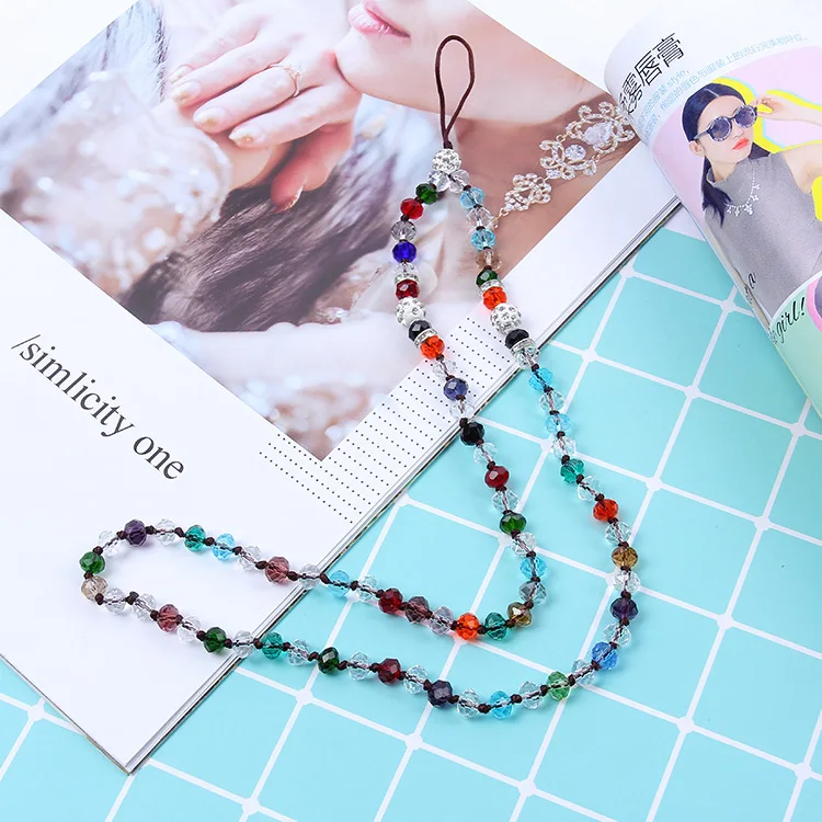 Hot Style Crystal Flat Bead Work Card Chain With Neck Hanging Mobile Phone Fashion Jewelry Chain For Woman
Hot Style Crystal Flat Bead Work Card Chain With Neck Hanging Mobile Phone Fashion Jewelry Chain For Woman
