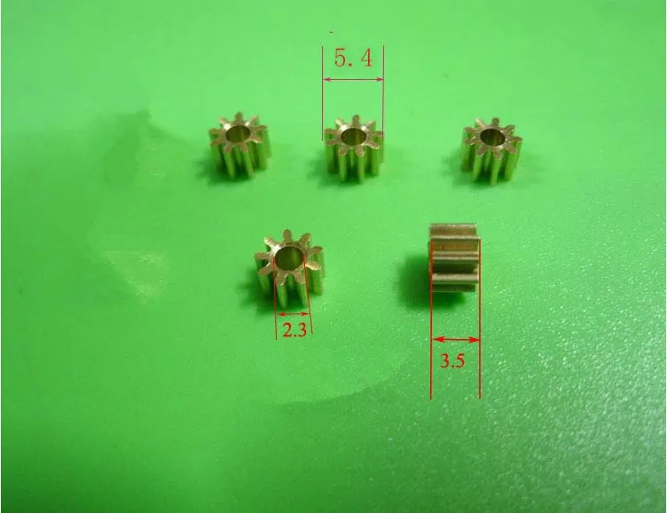 Aperture 2.3MM metal gear remote controlled toy model 380 motor spindle specific copper gear 0.5 modulo 9 tooth DIY accessories
Aperture 2.3MM metal gear remote controlled toy model 380 motor spindle specific copper gear 0.5 modulo 9 tooth DIY accessories