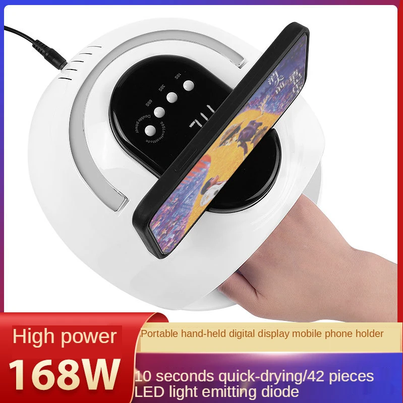 168W LED Nail Lamp UV Lamp For Manicure 42 Pcs Light Bead Quick Curing UV Gel Nail Polish With Motion Sensing LCD Display
168W LED Nail Lamp UV Lamp For Manicure 42 Pcs Light Bead Quick Curing UV Gel Nail Polish With Motion Sensing LCD Display