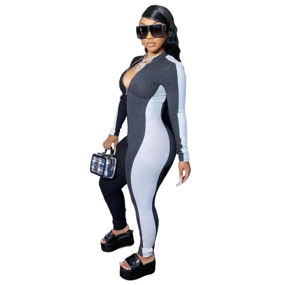 Contrast color striped patchwork sexy jumpsuit and rompers 2020 new product autumn winter long sleeve party club overalls
Contrast color striped patchwork sexy jumpsuit and rompers 2020 new product autumn winter long sleeve party club overalls