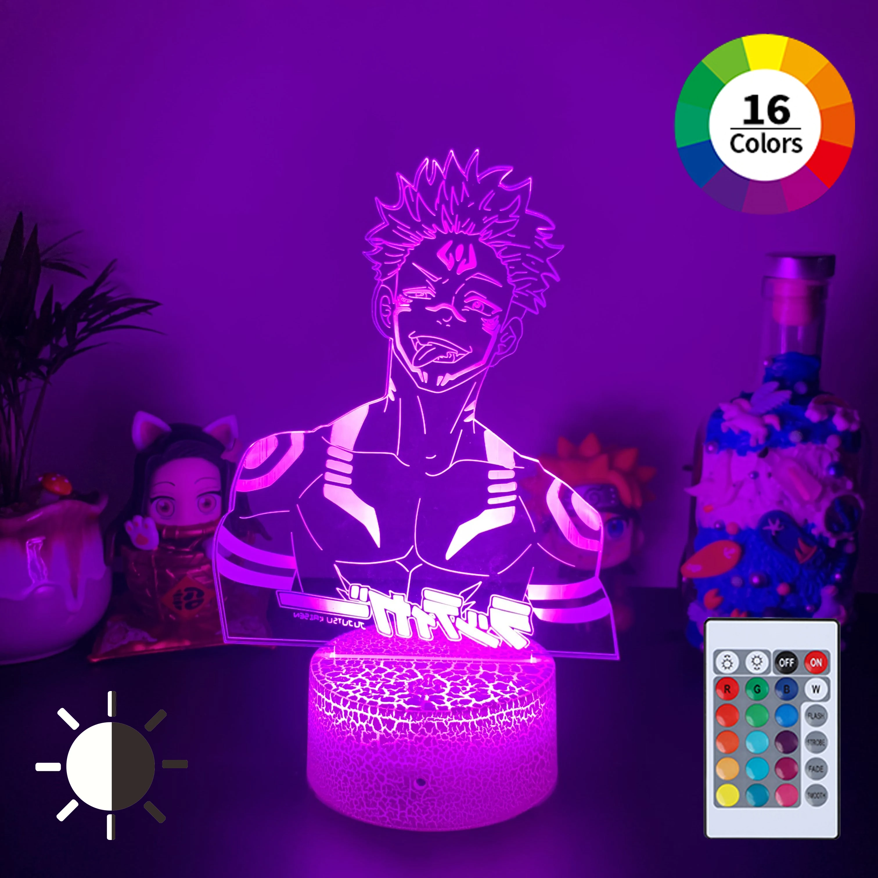 Аниме Подарочная лампа с дистанционным управлением, 3D светодиодные ночники для спальни и стола, изменение цвета в японском стиле, юютсу, кай...
Аниме Подарочная лампа с дистанционным управлением, 3D светодиодные ночники для спальни и стола, изменение цвета в японском стиле, юютсу, кай...