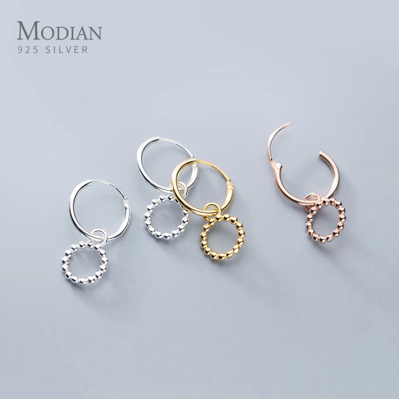 MODIAN 3 Color Simple Round Beads Hoop Earring for Women Fashion 925 Sterling Silver Anti-Allergy Earring Fine Jewelry Girl Gift
MODIAN 3 Color Simple Round Beads Hoop Earring for Women Fashion 925 Sterling Silver Anti-Allergy Earring Fine Jewelry Girl Gift