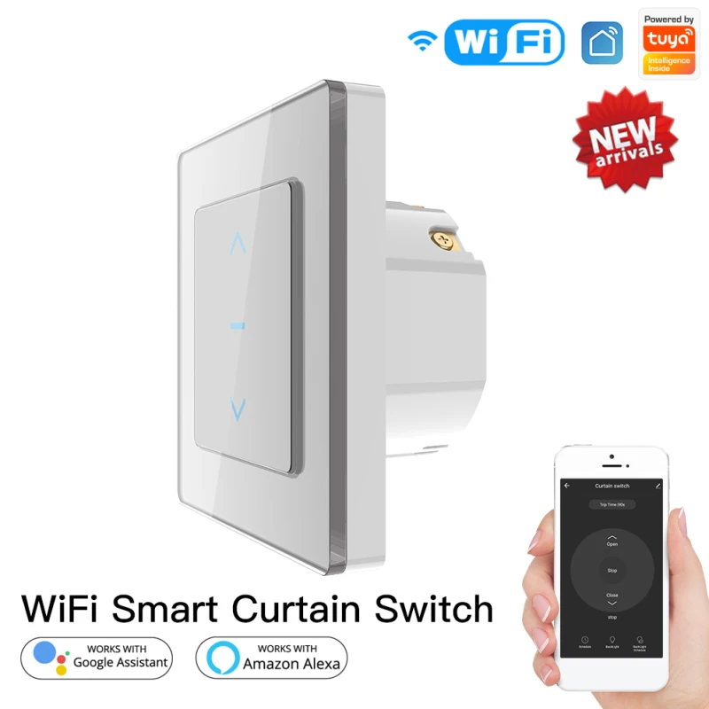 Умный переключатель для штор Tuya с Wi-Fi и роликовым затвором, с голосовым управлением, работает с Alexa Google Home
Умный переключатель для штор Tuya с Wi-Fi и роликовым затвором, с голосовым управлением, работает с Alexa Google Home