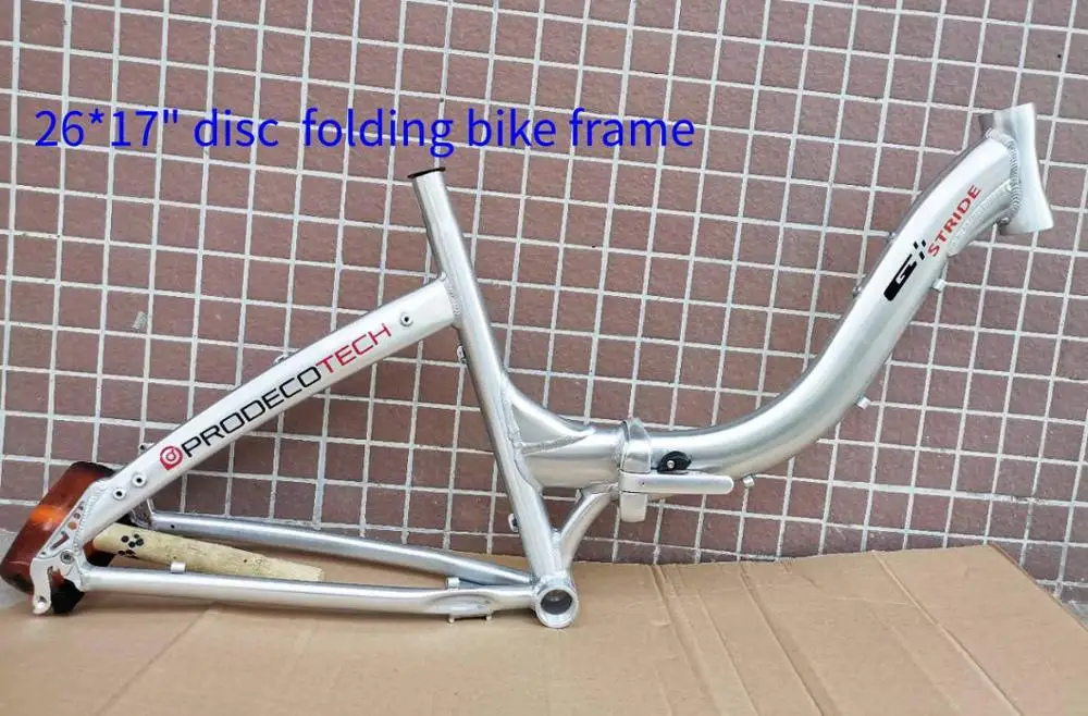 2020 NEW folding bike frame Alloy Aluminum 26er Women Bike Frame Travel Bicycle Frameset Disc Brake Mountain Bike Parts
2020 NEW folding bike frame Alloy Aluminum 26er Women Bike Frame Travel Bicycle Frameset Disc Brake Mountain Bike Parts