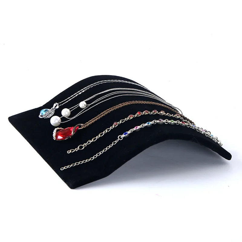 Velvet Arc shape Necklace Bracelet Jewelry Display Stand Holder - Black Red Blue necklace Show Stand tray
Velvet Arc shape Necklace Bracelet Jewelry Display Stand Holder - Black Red Blue necklace Show Stand tray