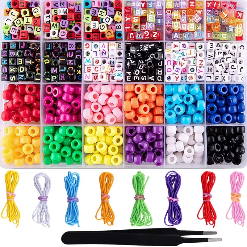 1000 Pieces Bracelet Making Beads ABC Beads Pony Beads Letter Alphabet Beads with 8 Rolls Colorful Elastic Bracelet String for J
1000 Pieces Bracelet Making Beads ABC Beads Pony Beads Letter Alphabet Beads with 8 Rolls Colorful Elastic Bracelet String for J