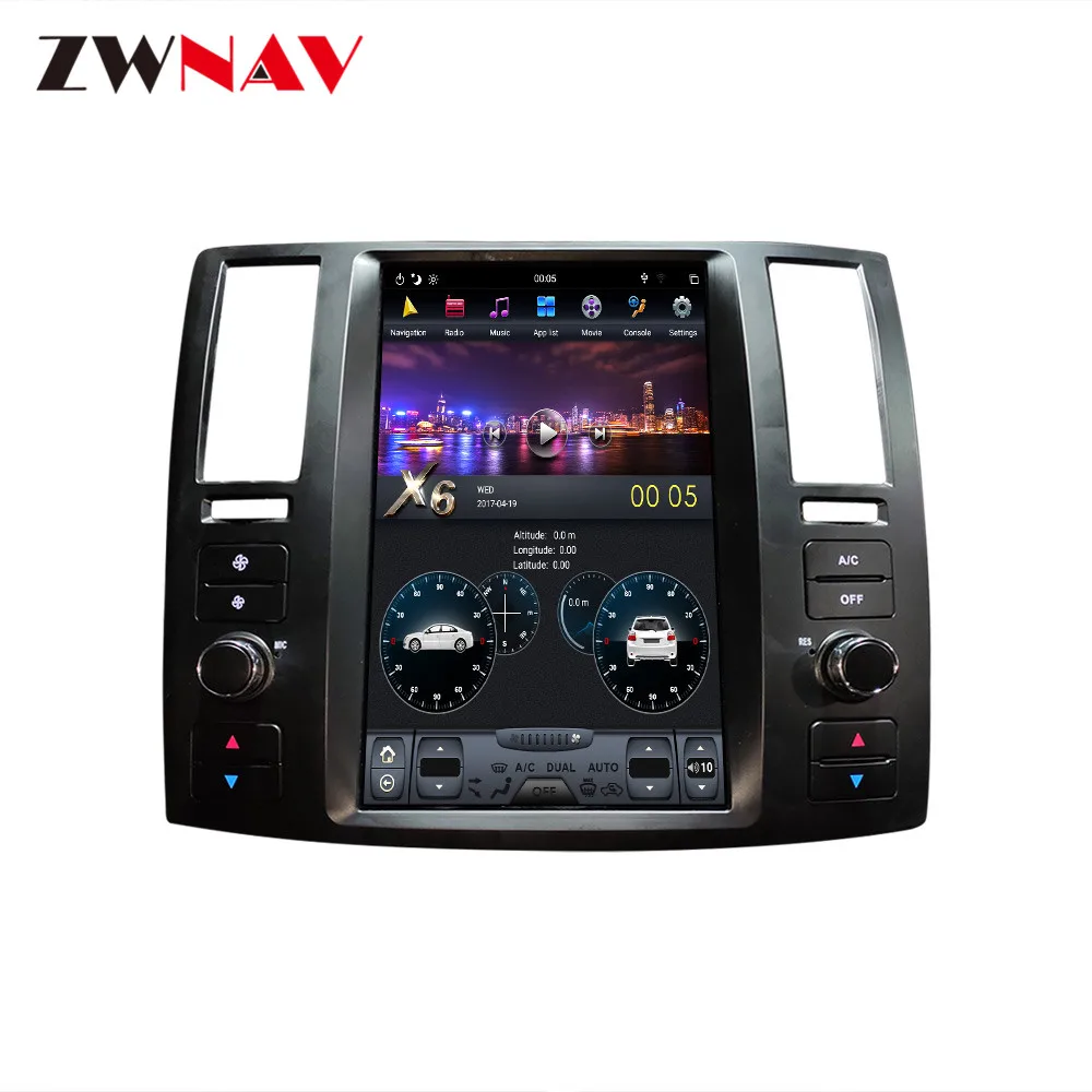 Vertical Tesla For Infiniti FX35 FX45 2004 2005 2006 - 2008 Android IPS Screen PX6 DSP Car DVD GPS Multimedia Player Radio Audio |