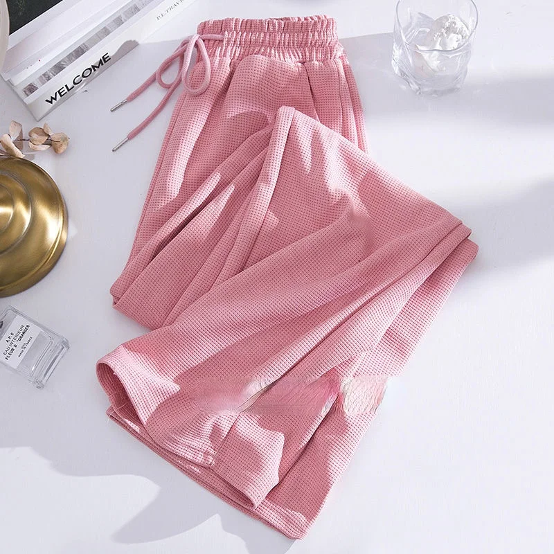 2021 Spring Autumn Women New Elegant Pants Female Lace Up High Waisted Wide Leg Sweatpants Lady Casual Solid Cotton Trouser T268
2021 Spring Autumn Women New Elegant Pants Female Lace Up High Waisted Wide Leg Sweatpants Lady Casual Solid Cotton Trouser T268