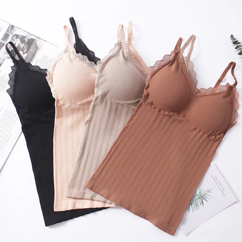 Lace Tank Tops Women Winter Thermal Underwear Plus Size Female Bottoming Camis Top Underwear Sleeveless Padded Camisole Femme
Lace Tank Tops Women Winter Thermal Underwear Plus Size Female Bottoming Camis Top Underwear Sleeveless Padded Camisole Femme