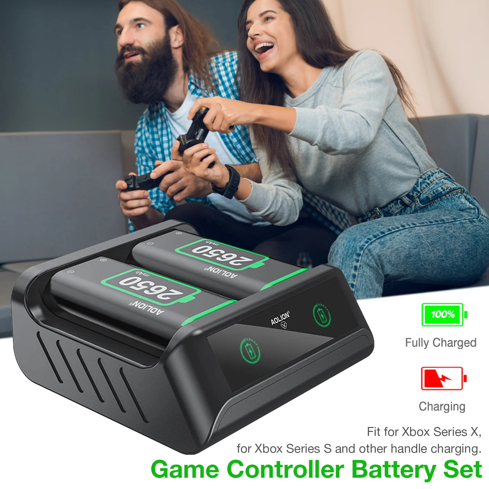 Набор аккумуляторов Viugreum 2 X2650mAh для Xbox One / S Elite Wireless контроллеры геймпады +