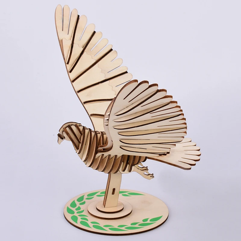 

DIY лазерная резка 3D модель мир птицы деревянная головоломка игра Сборка игрушки для детей детский сад раннее образование игрушки