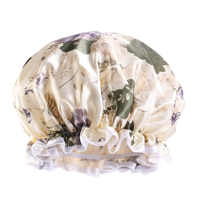 Waterproof Hair Caps Satin Bath Hair Cover Women Double Layer Bathing Hat Salon Make Up Thick Headwear Hair Styling Tools
Waterproof Hair Caps Satin Bath Hair Cover Women Double Layer Bathing Hat Salon Make Up Thick Headwear Hair Styling Tools