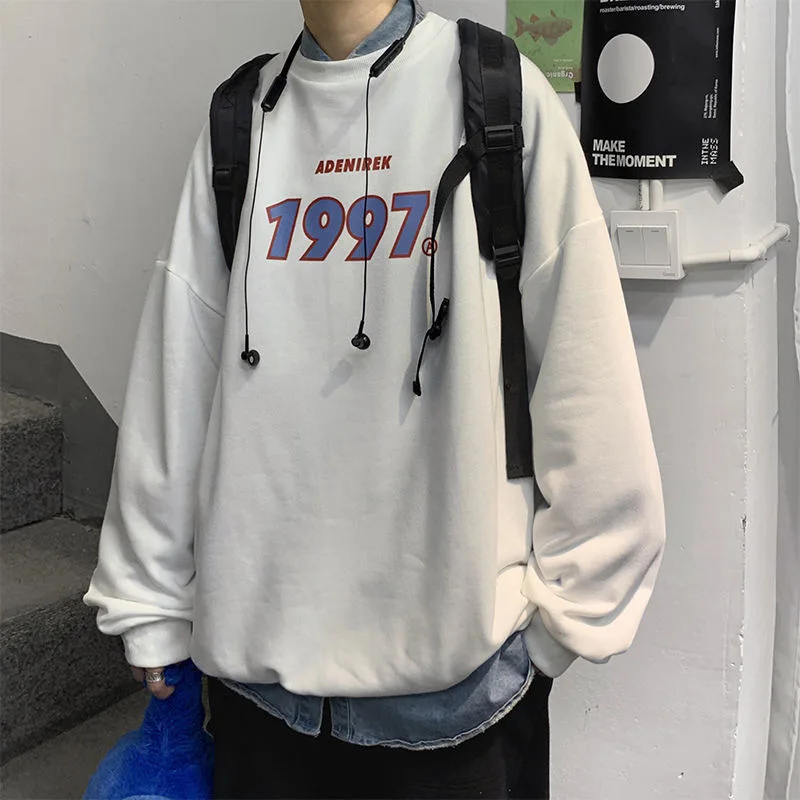 Sweater Ins Hong Kong Style Couple Pullover Harajuku 1997 Printed Men and Women Oversized Hoodies Casual Sweatshirts Sweatshirt
Sweater Ins Hong Kong Style Couple Pullover Harajuku 1997 Printed Men and Women Oversized Hoodies Casual Sweatshirts Sweatshirt